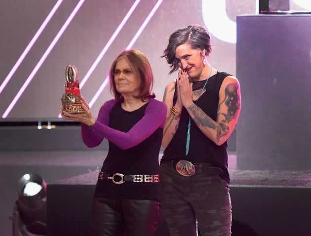 Gloria Steinem and Nadia Bolz-Weber appear during The 2019 MAKERS Conference on February 7, 2019 in Dana...