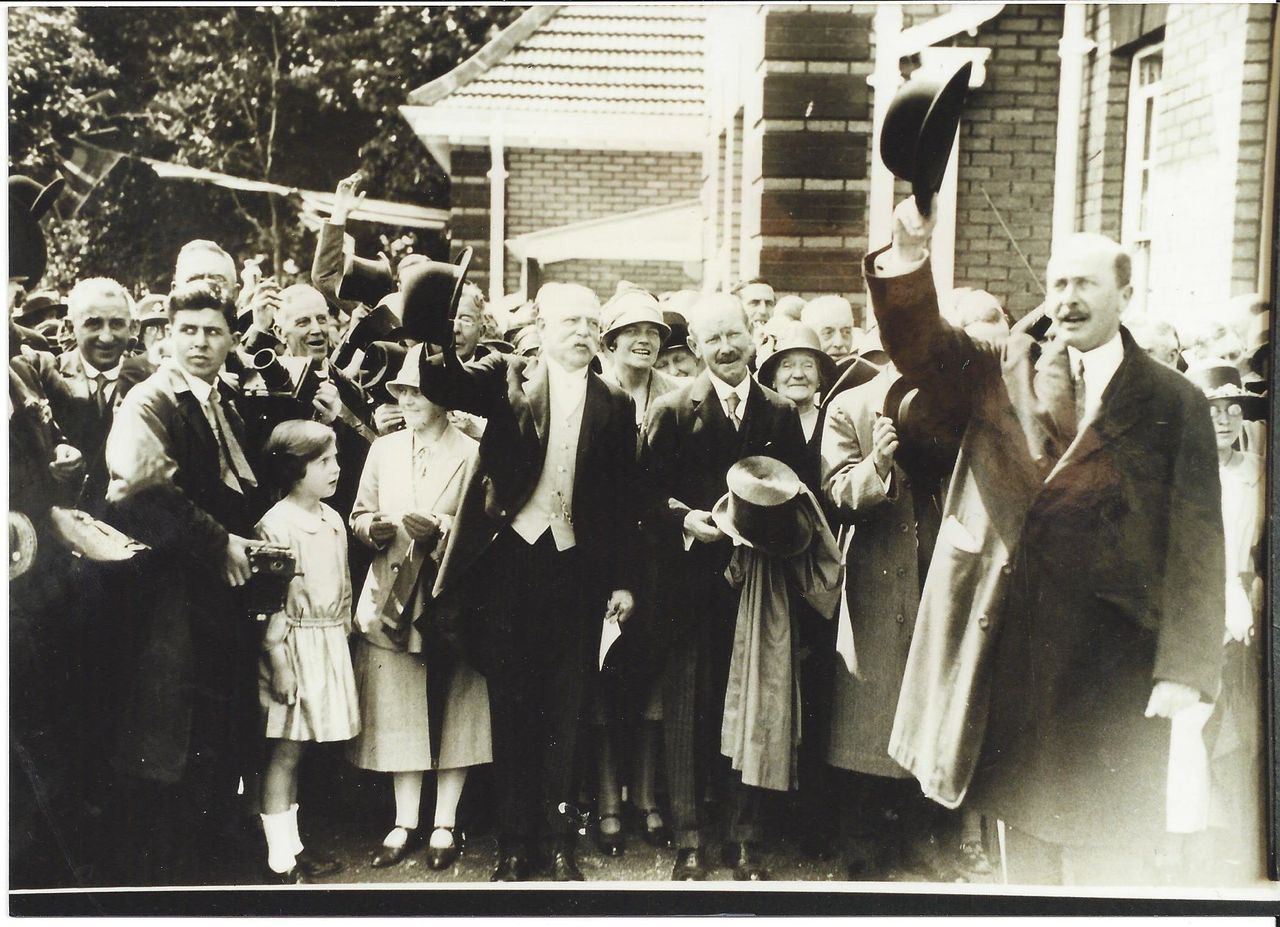An old photograph of the opening of Wantage Community Hospital in 1927, from the book Wantage Looking Back by Irene Hancock
