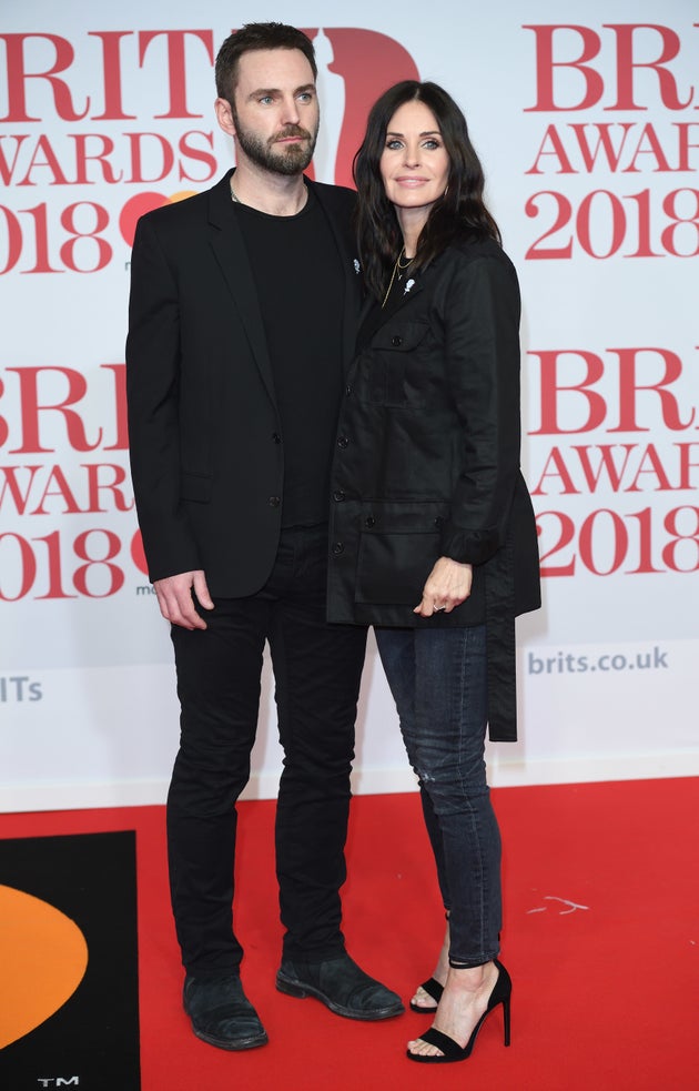 Courteney Cox and Johnny McDaid posing