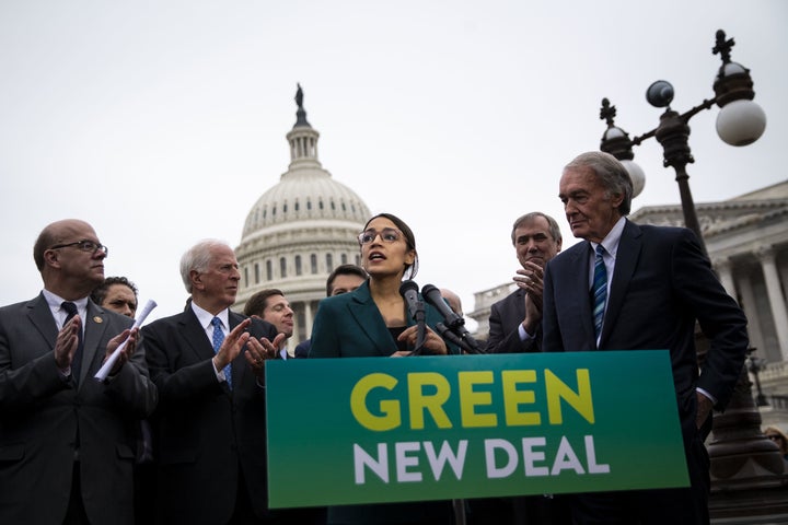 Rep. Alexandria Ocasio-Cortez (D-N.Y.) announced her Green New Deal resolution last Thursday in front of the Senate.