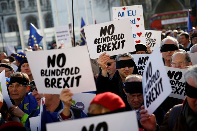 Protesters outside the House of Commons on Thursday 