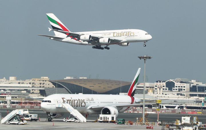 File photo of Dubai International Airport where flights were suspended on Friday following a drone sighting.