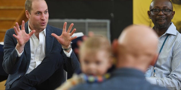 Prince William, Duke of Cambridge visits the Future Men Fathers Development Programme in London on Feb. 14, 2019.