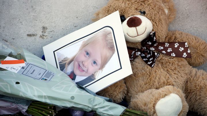 Tributes left to six-year-old Alesha MacPhail 