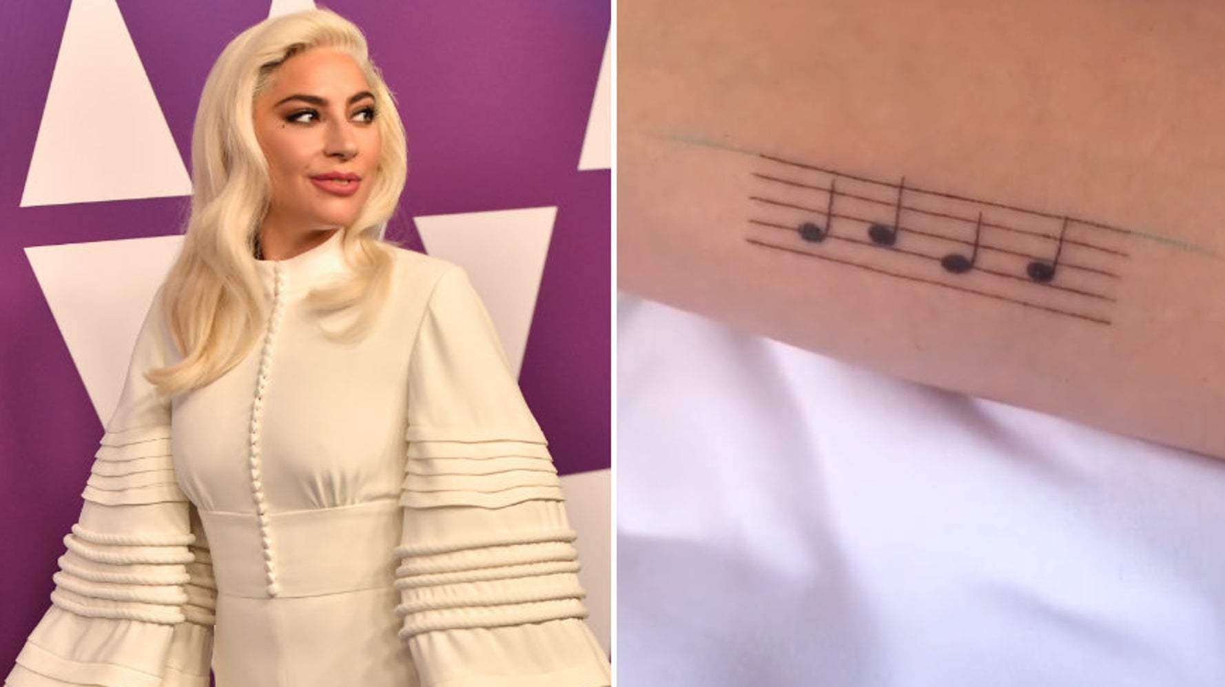 Lady Gaga Quickly Corrects New Tattoo After Spotting Music Note Fail Huffpost Uk