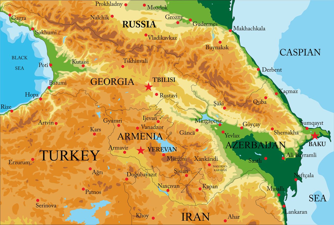 Το Ναγκόρνο-Καραμπάχ («Ορεινό Καραμπάχ») ανάμεσα σε Αρμενία και Αζερμπαϊτζαν