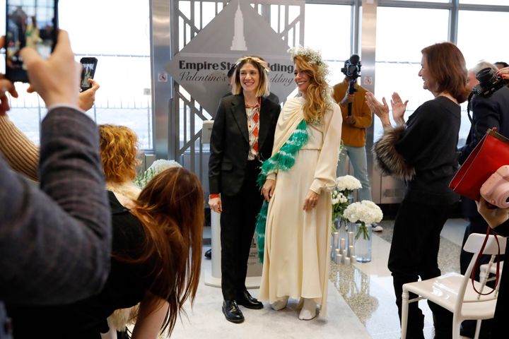 Lesbian Couple Marks Valentine S Day By Marrying Atop