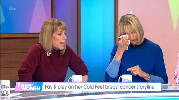 Watching a clip of Cold Feet's breast cancer plot moved the presenter 