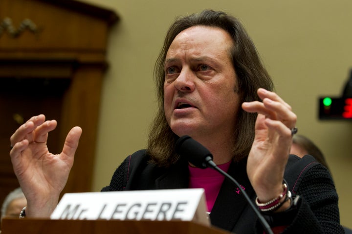 T-Mobile U.S. CEO and President John Legere testifies before the House commerce subcommittee hearing on Capitol Hill on Feb.
