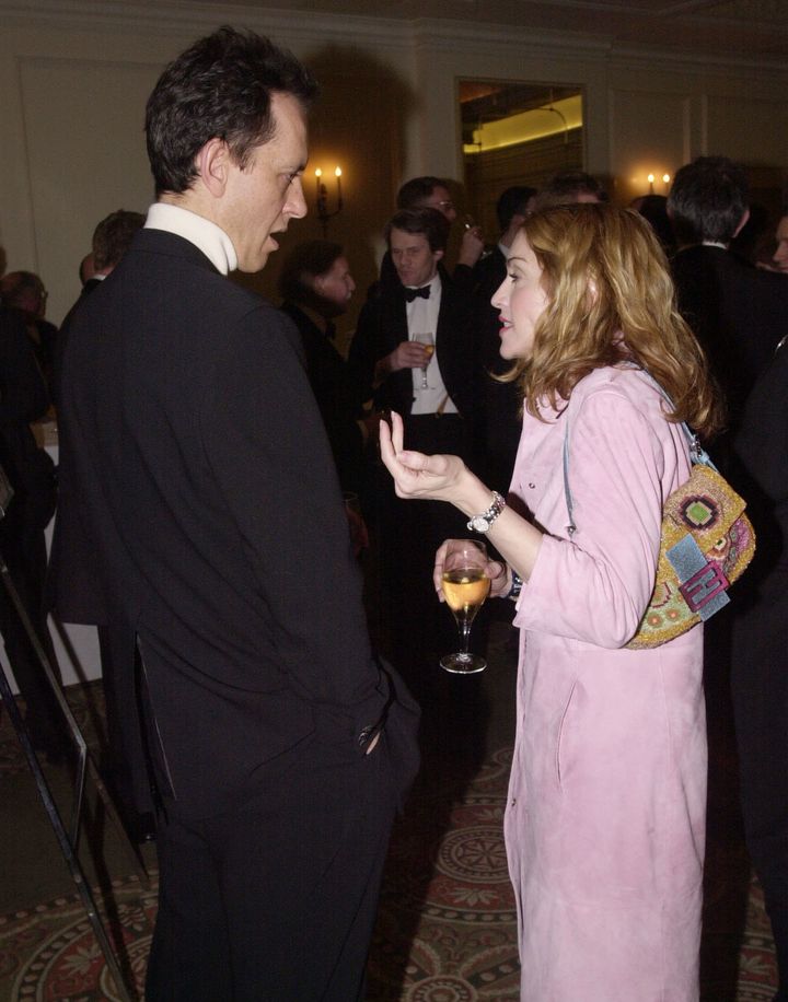 Richard E. Grant and Madonna at the Evening Standard British Film Awards in 2000.