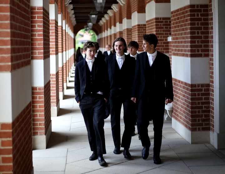 Pupils at Eton, one of the UK's most exclusive public schools