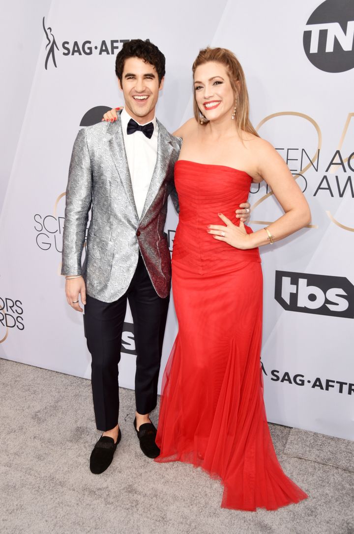 Criss and Swier were all smiles at the SAG awards last month.