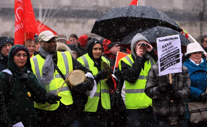 Birmingham authority workers protest against job and service cuts