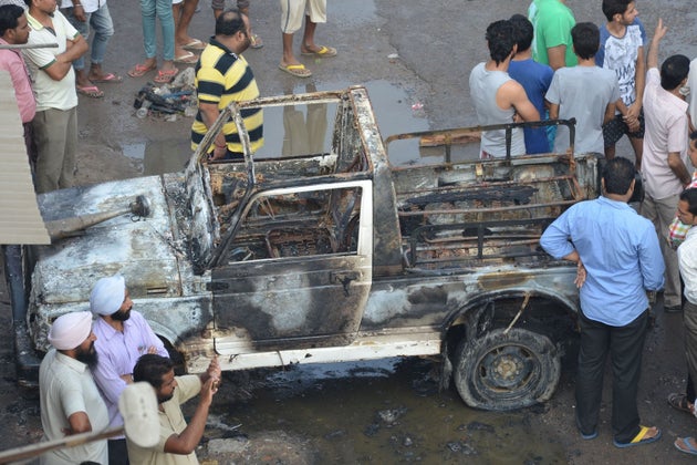 The scene at the Kotkapura site, a day after the