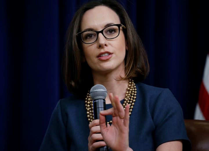 Prior to working for the Trump administration, Sarah Isgur Flores was deputy campaign manager for Carly Fiorina’s presidential campaign, deputy communications director at the Republican National Committee, Election Day operations manager for Mitt Romney’s 2012 presidential campaign and political director of Texans for Ted Cruz.