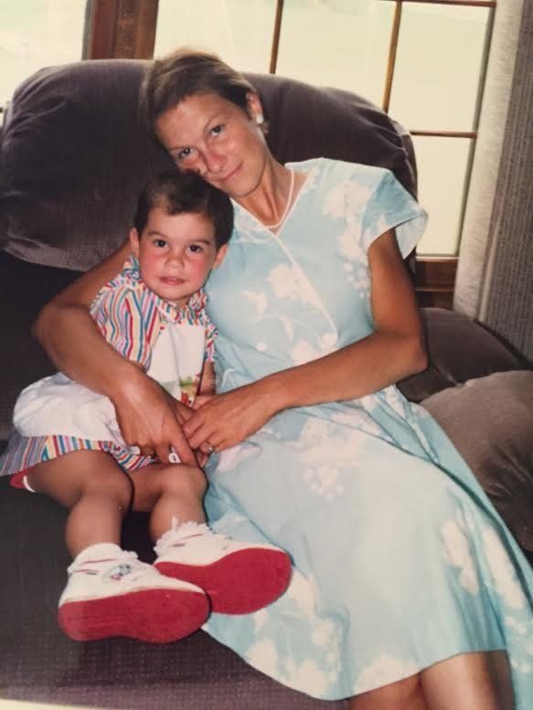 Boesen with her mother, Susan Winn, in 1990. Winn was recovering from chemotherapy as part of treating stage 2 breast cancer.