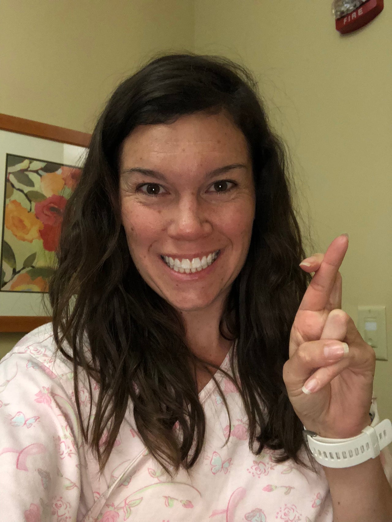 Boesen at a post-mastectomy follow-up appointment at the University of Kansas Cancer Center.