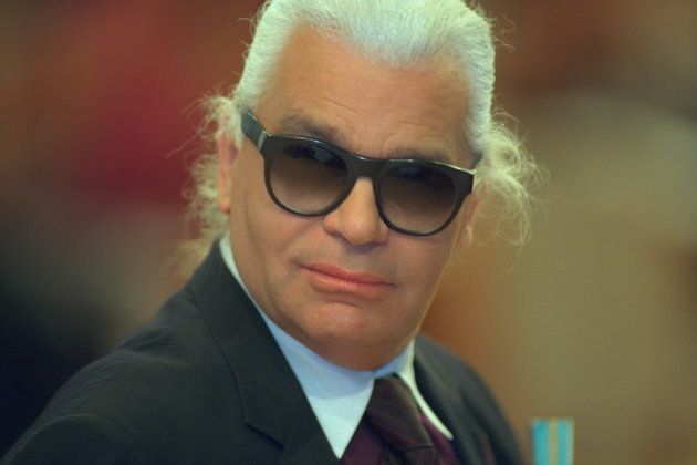 Karl Lagerfeld in 1999, before his dramatic weight loss.