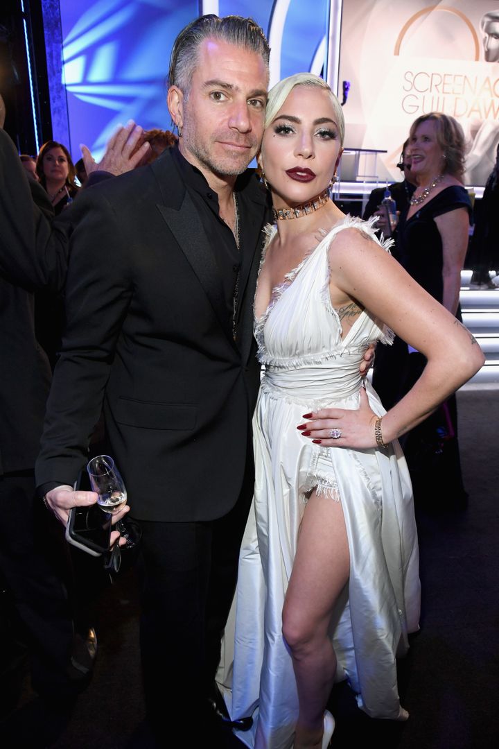 Gaga and Christian at January's Screen Actors' Guild awards 