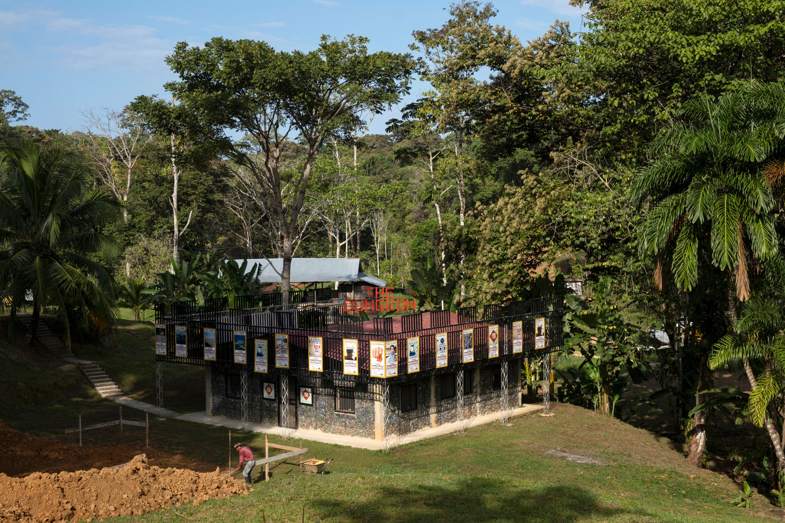 "The Dungeon" is a hostel prison for guests to consider their use of plastic and atone for their crimes against the planet.