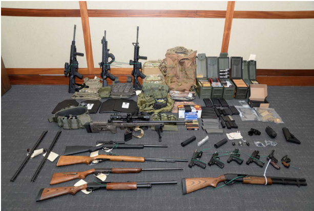 Federal prosecutors say U.S. Coast Guard lieutenant Christopher Hasson stockpiled weapons as part of a plan to murder civilians.