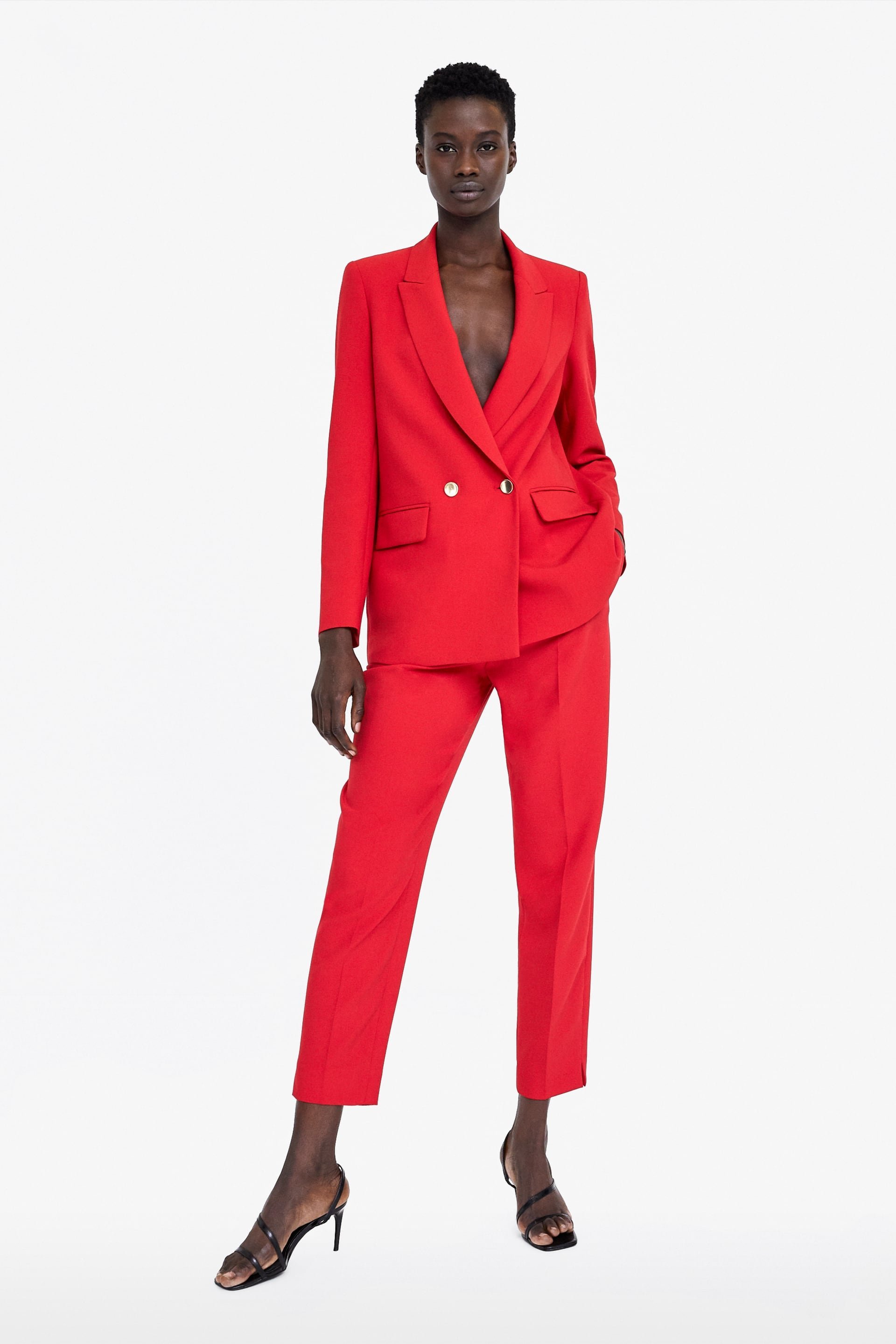 Jackie Blazer and Trousers Suit-Red | Off The Rack