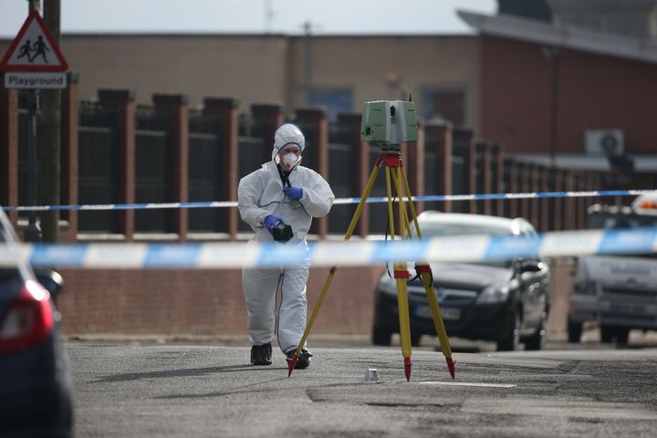Police activity near Herbert Road, in Small Heath, Birmingham, where a 16-year-old boy was stabbed to death Wednesday evening.