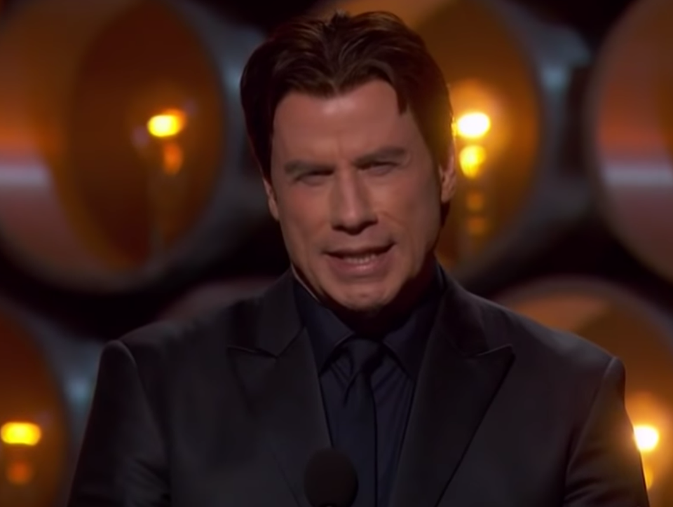 John Travolta struggles with Idina Menzel's name (2014)