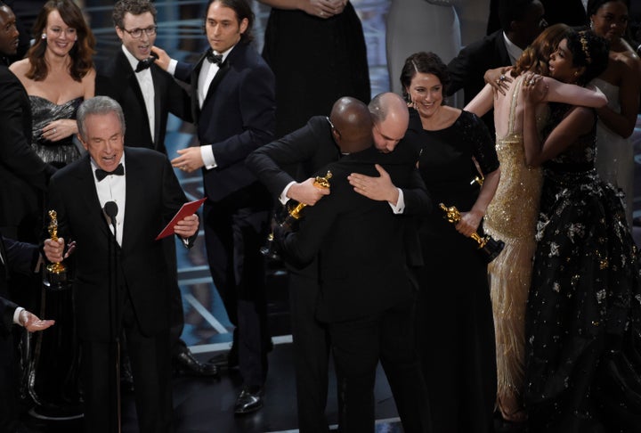 Warren Beatty clarifies the 2017 Best Picture flub while "La La Land" producer Jordan Horowitz and "Moonlight" director Barry