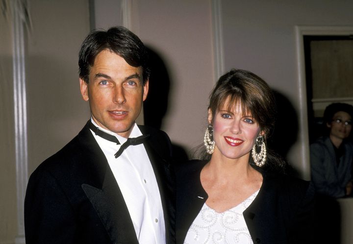 Pam Dawber and husband Mark Harmon at an event in 1989. 