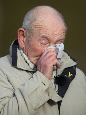 Tony Foulds was overcome with emotion after watching the flypast