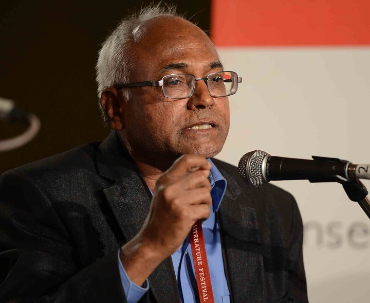 Author Kancha Ilaiah Shepherd speaks at the Jaipur Literature Festival on 28 January 2013.