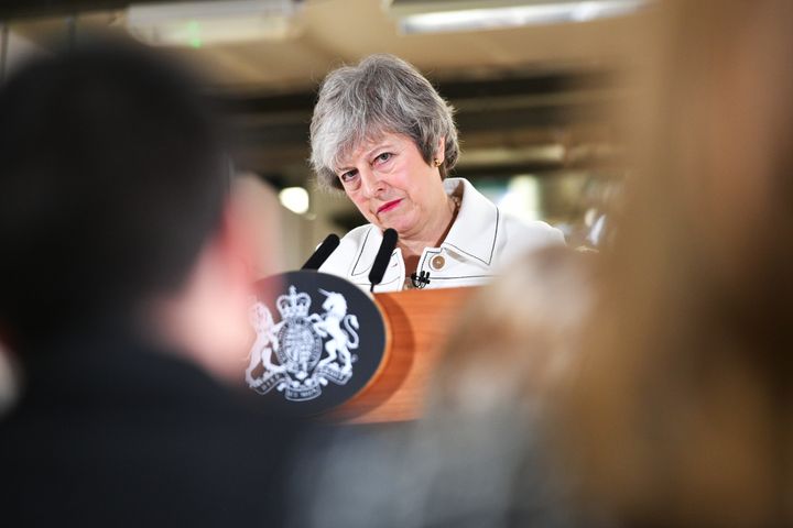 Theresa May visited Stoke potteries firms in January