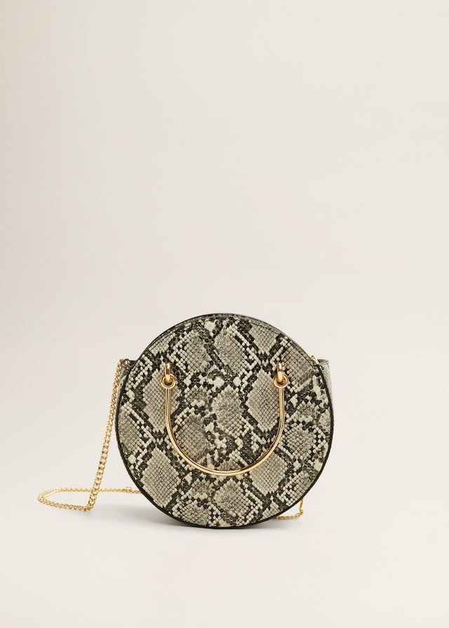 mango snake print bag