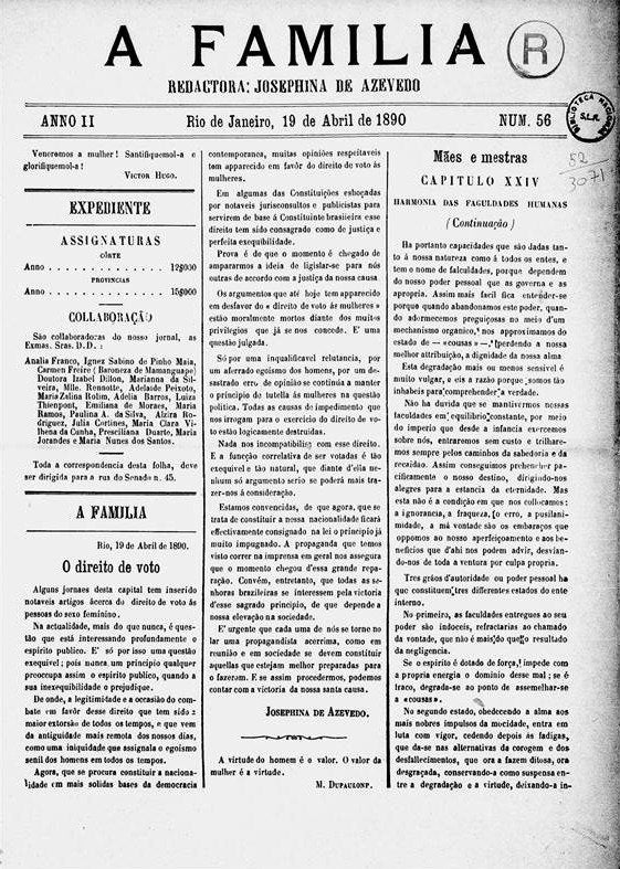 Jornal de 1890 trouxe manifesto pela candidatura de Isabel