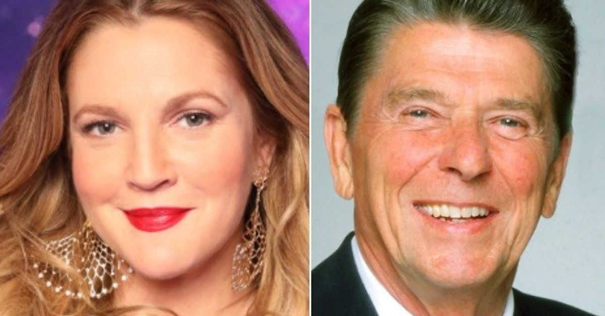 Pete Souza Marks Drew Barrymore’s Birthday With 1984 Ronald Reagan Snap
