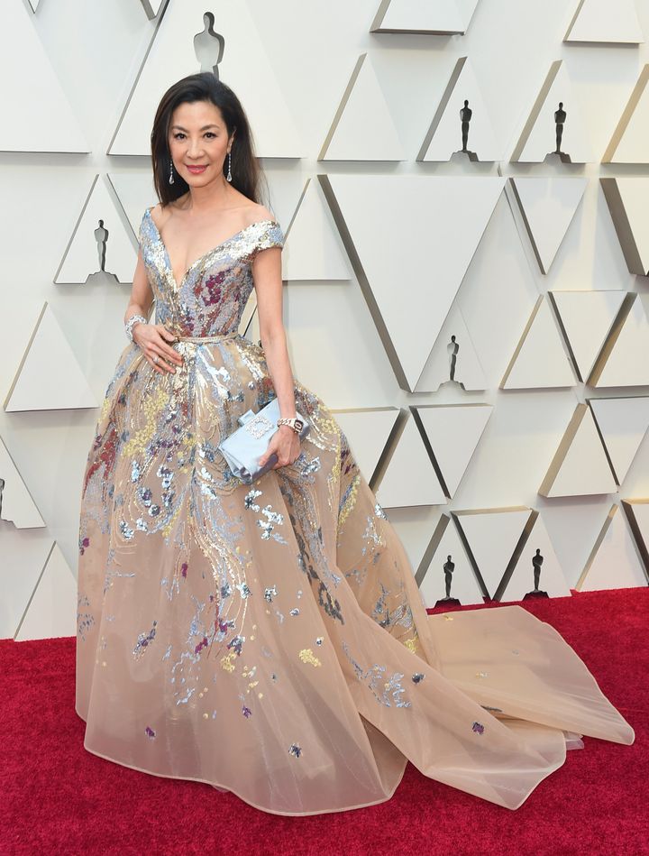 Michelle Yeoh wears a Victorian-inspired Elie Saab number.