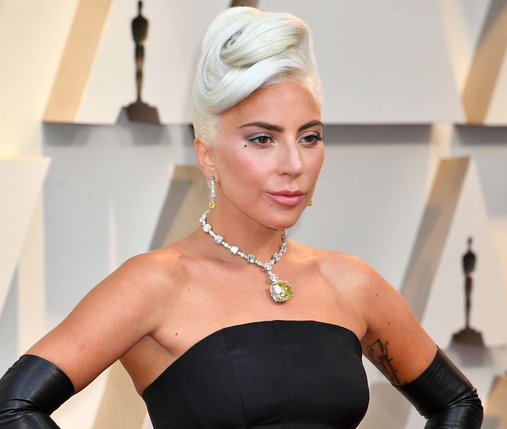 Lady Gaga arrives at the 91st annual Academy Awards on Sunday night. 
