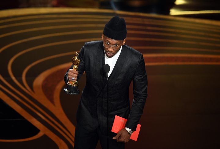 Mahershala Ali accepts Best Actor in a Supporting Role award for "Green Book" onstage during the 91st Annual Academy Awards.
