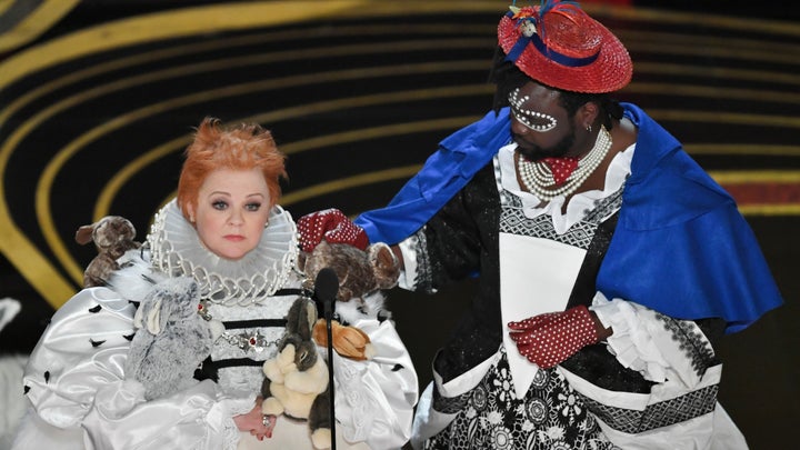 Melissa McCarthy and Brian Tyree Henry present onstage during the 91st Oscars.