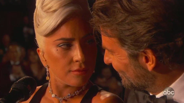 Lady Gaga and Bradley Cooper during their