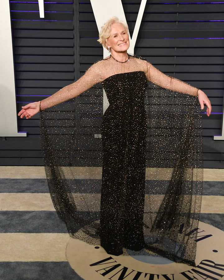 Glenn Close dazzled on the red carpet for the Vanity Fair after-party