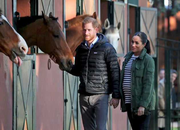 Die schwangere Herzogin Meghan mit Ehemann Prinz Harry.