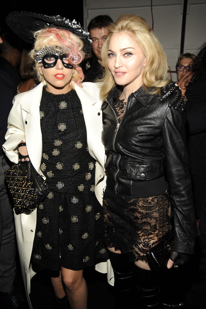 Lady Gaga and Madonna in a rare photo together from 2009 in New York City.