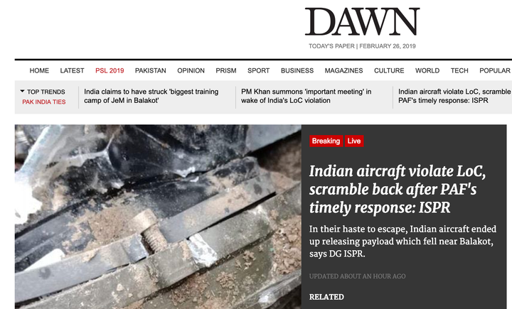 A screenshot of Dawn's website.