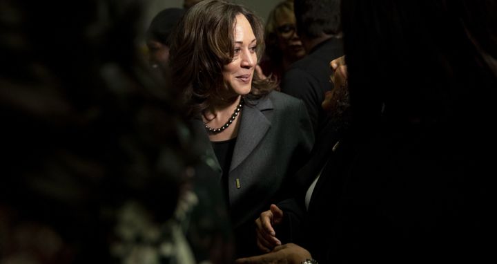 Sen. Kamala Harris campaigns in the early presidential caucus state of Iowa.