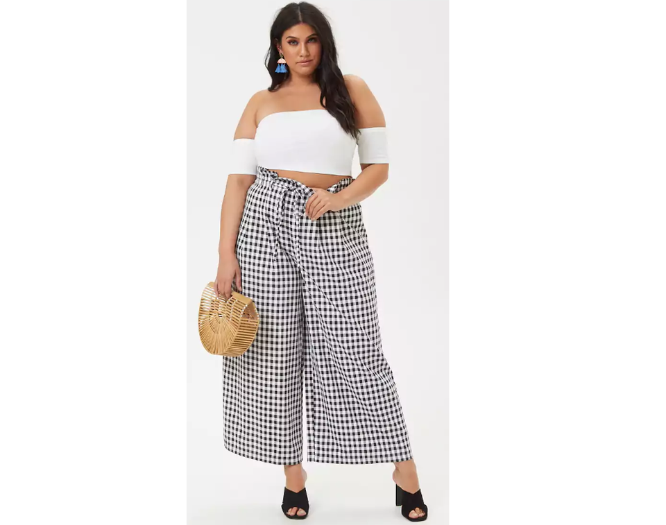 Plus size hot sale gingham pants