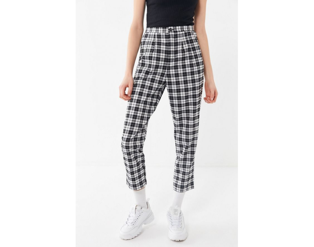 urban outfitters black and white checkered pants