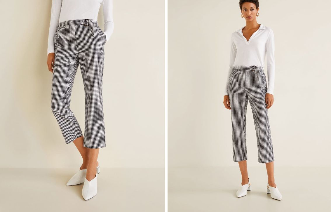 Wide checked pants with 20% discount! | ONLY®