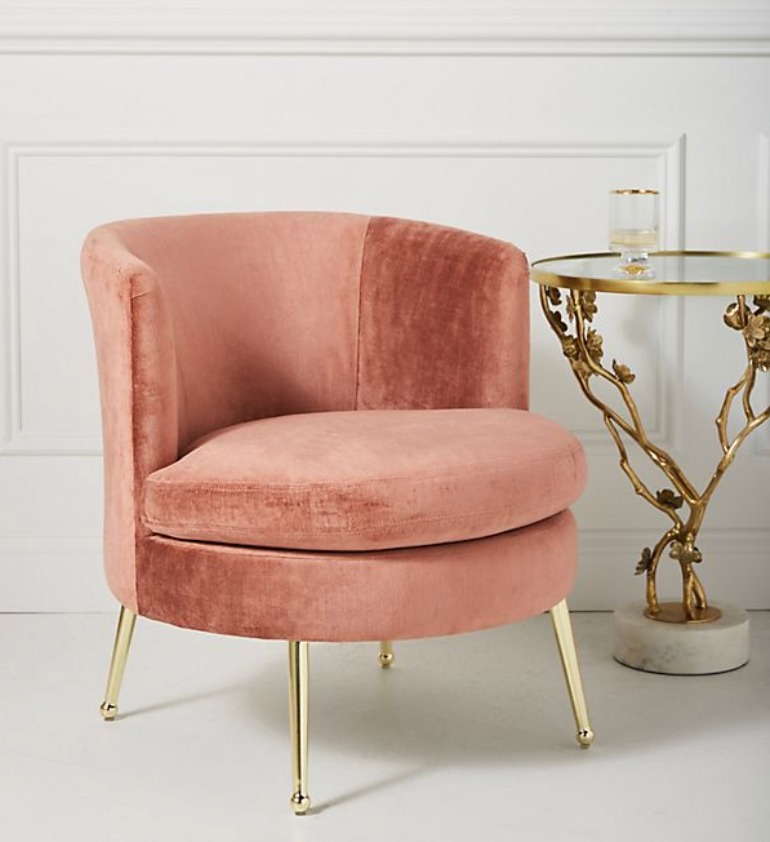 Pink living room online chair